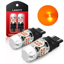 2x LASFIT 3156 3157 LED Front Turn Signal Light Anti Hyper Flash W Canbus Amber
