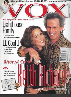 1/98 VOX magazine  KEITH RICHARDS cover  LL Cool J  Michael Hutchence