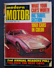 Modern Motor 1967 Nov Datsun 2000 Sports Morris Mini 1100 Chevrolet Corvette Ril