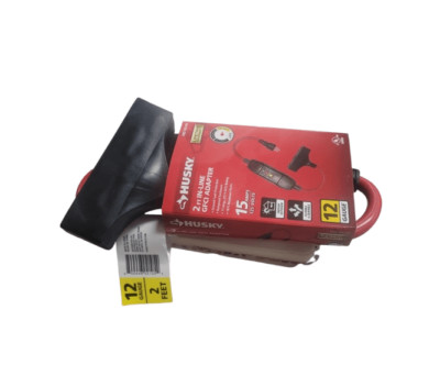 Husky 2 ft. 12/3 15 Amp In-Line GFCI with Power Block in Red