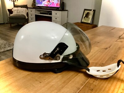 VINTAGE 1960s SIMPLEX SAFETY MOTORCYCLE HELMET JAPAN ADULT SZ M 7