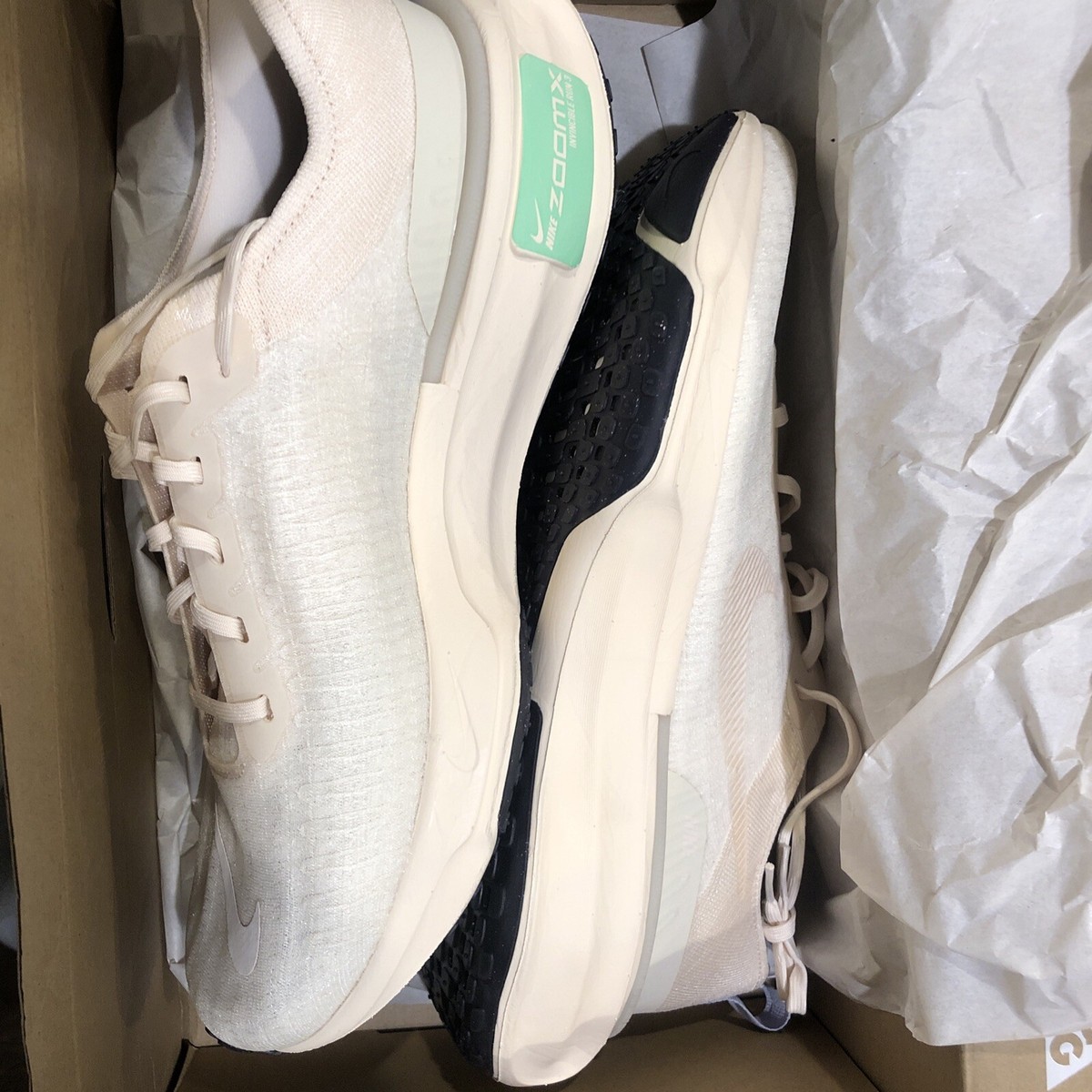 Nike Invincible Run 3 Flyknit Sail Coconut Milk Mens Shoes DR2615-200 10.5 Nike ZoomX Invincible Run 3 (White/Sesame/Anthracite/Coconut  main image 4