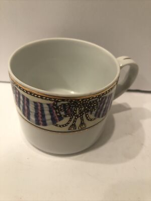 Philip Kingsley PROMENADE coffee/tea cup Fine porcelain Thailand 8oz Tassels