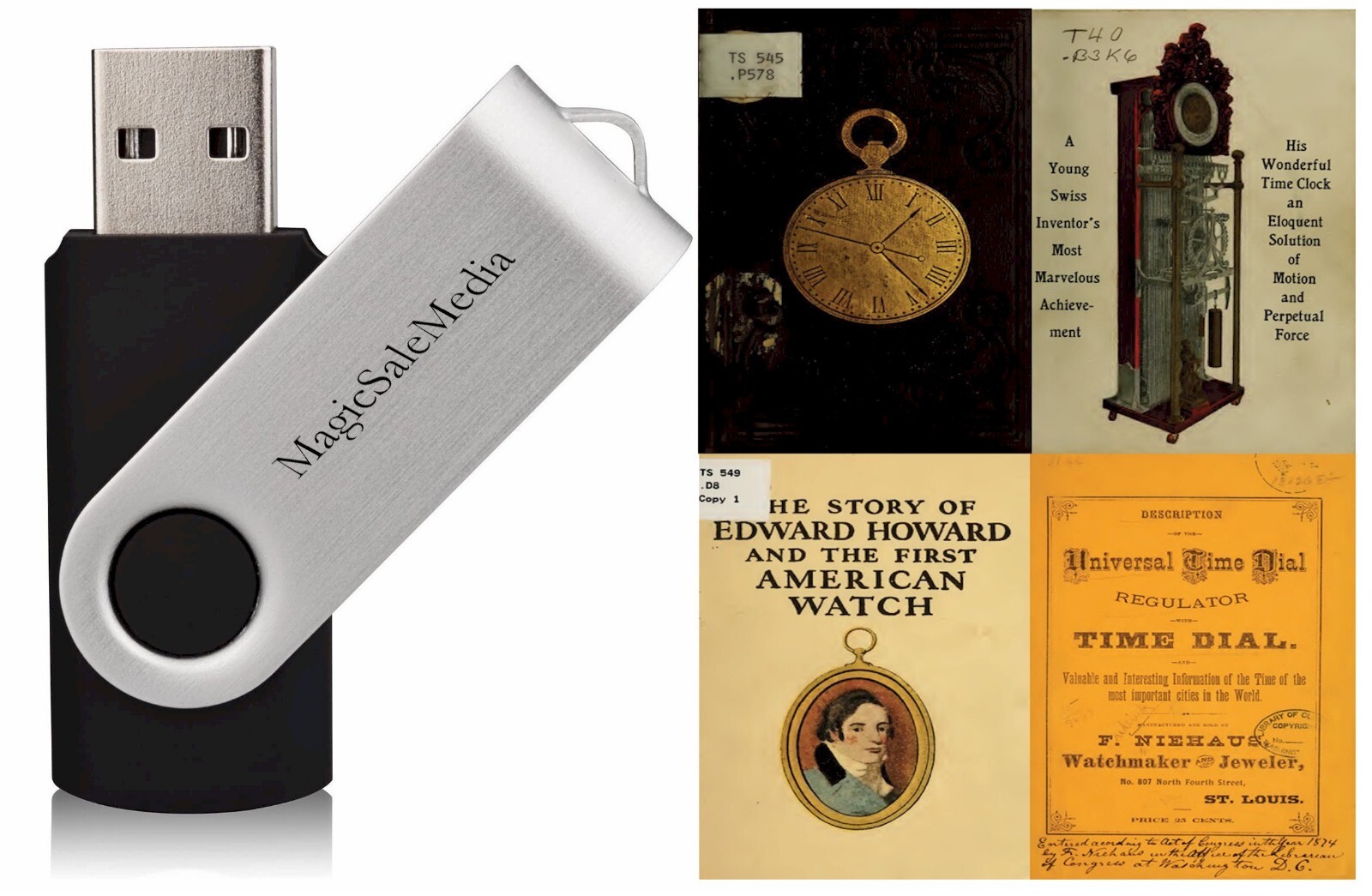 383 Old Rare Books on Horology Pocket Watch Clock Repair - All 3 Volumes on USB