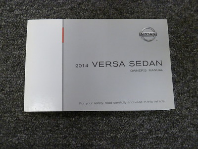 2014 Nissan Versa Sedan Owner Operator Manual User Guide S Plus SV SL 1.6L xz