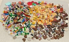 DOLL 1:6 FOOD MINIATURE 5 BOTTLES 10 SWEETS BREADS SNACKS-15 PCS RANDOM VARIETY