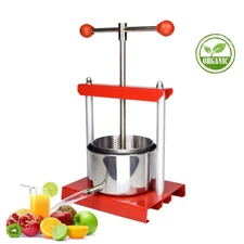 0.53 Gal Fruit Wine Press 100% Natural Juice Making Stainless Steel Apple Cider