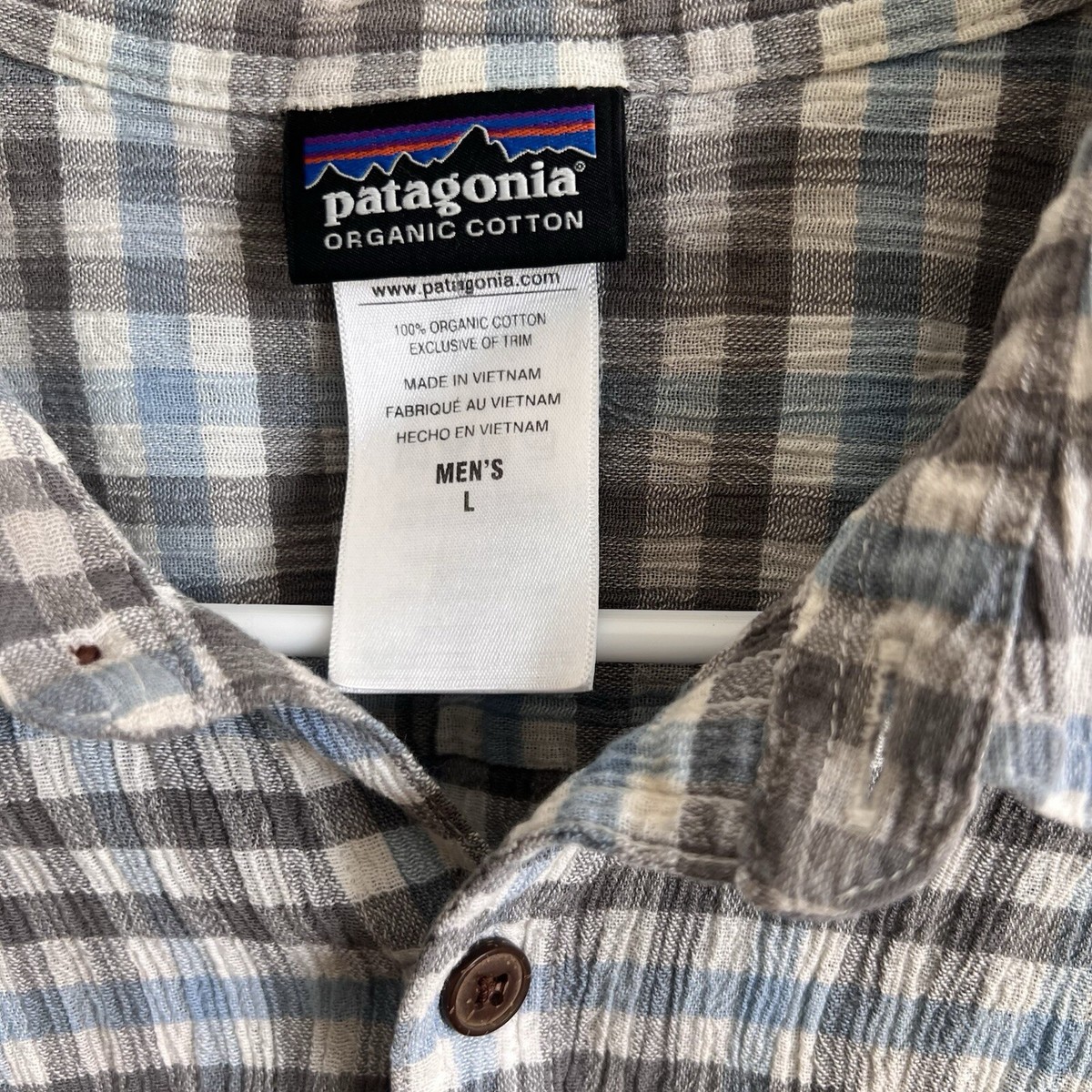 Patagonia Plaid Short Sleeve Worn Wear Men's A/C Shirt