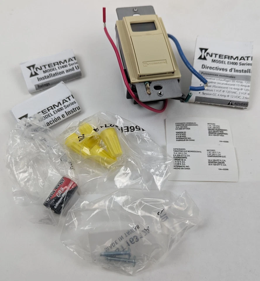 Intermatic EI400C Countdown Timer Programmable Electronic 120-277Vac Ivory NEW - Image 2 of 4