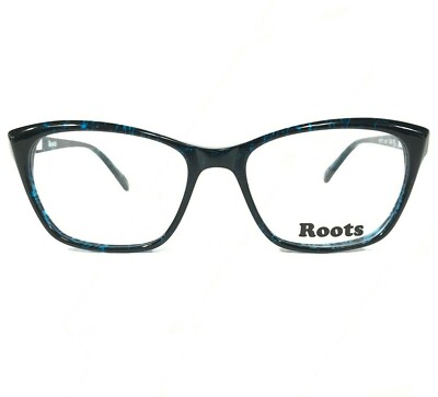 Roots Canada RT 772 AQU Brille Rahmen Blau Schildplatt Cat Eye 51-18-135
