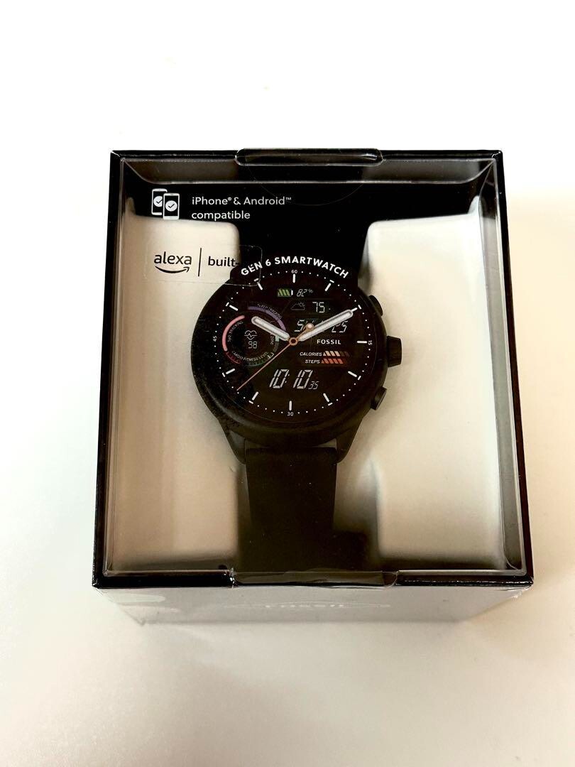 FOSSIL GEN6 FTW4069 Smart Watch Black 44mm | eBay