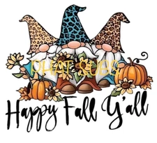 Sublimation Print Gnomes Happy Fall Ready to Press Heat Transfer