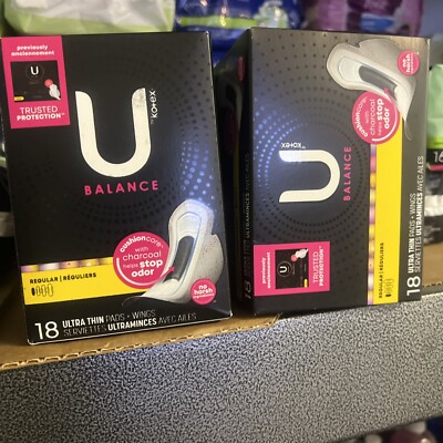 U By Kotex CleanWear UltraThin Pads w/Wings, Regular, 16 each 2 PACK-*NEW*