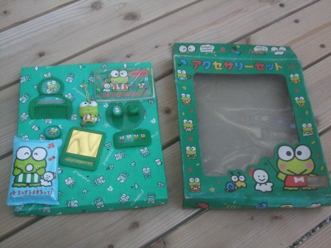 Sanrio Kerokero Keroppi Accessory Set 1989 Vintage item Rare From