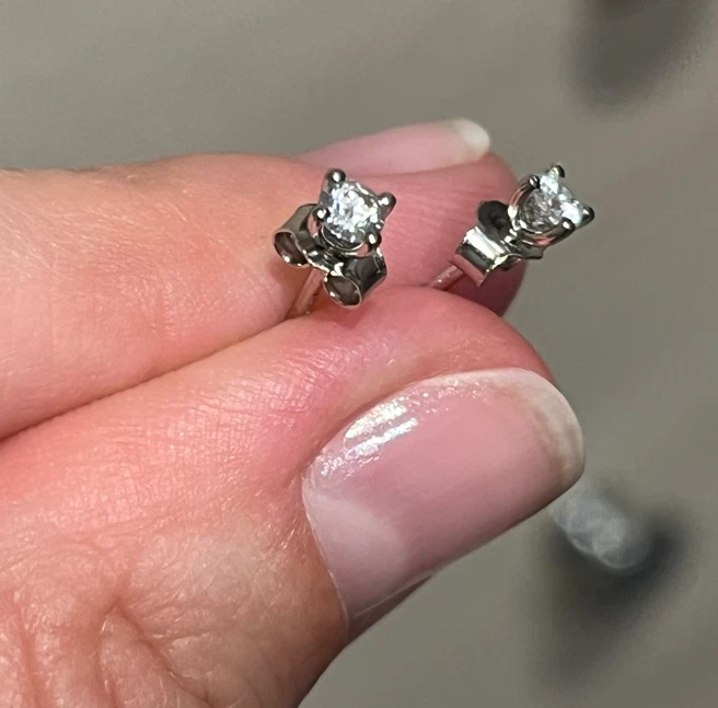 4Prong 0.6CT 3mm Moissanite Stud Earrings 925 Sterling Silver Women Jewel No GRA - Image 3 of 4