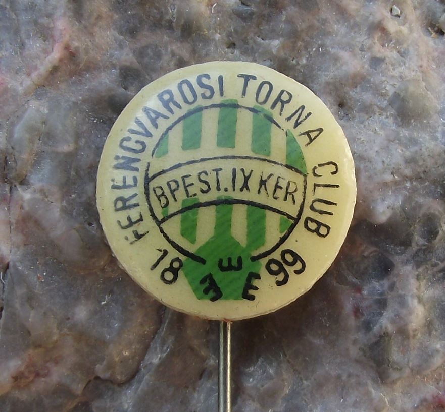 Antique Ferencvarosi TC Budapest Torna Club Bajnok FTC Football Crest Pin  Badge