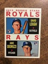 2013 Topps Heritage #408 David Lough/Jake Odorizzi RC Rookie Royals Rays