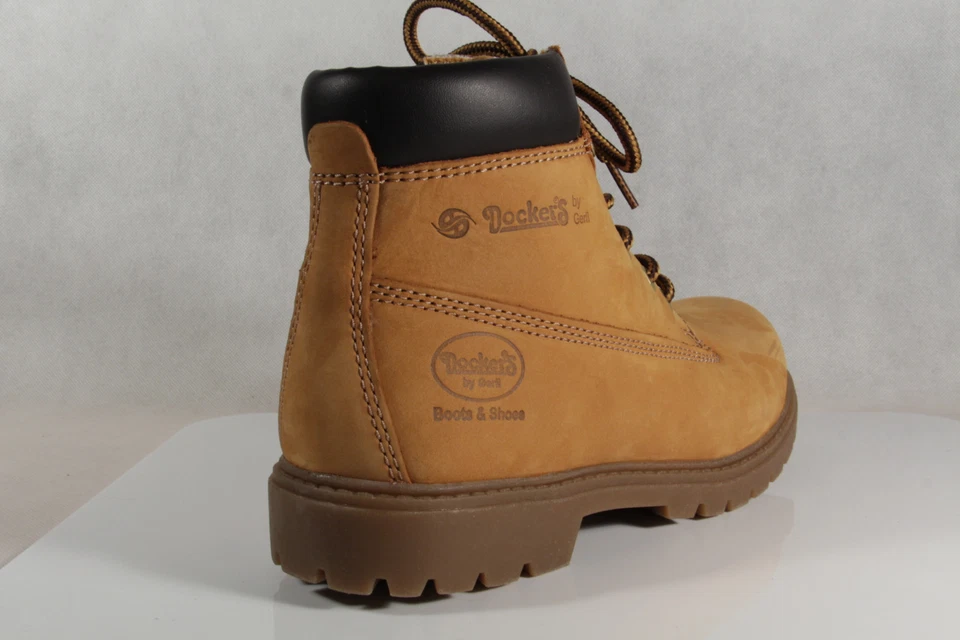 Dockers Mujer Botas de Invierno Amarillo Goldentan Piel Nuevo - Imagen 4 de 4