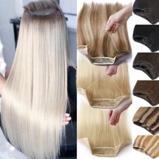 Invisible Secret Wire Ring Headband Remy Human Clip in Hair Extensions One Piece