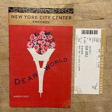 DEAR WORLD May 2023 City Center ENCORES Playbill! DONNA MURPHY Brooks Ashmanskas