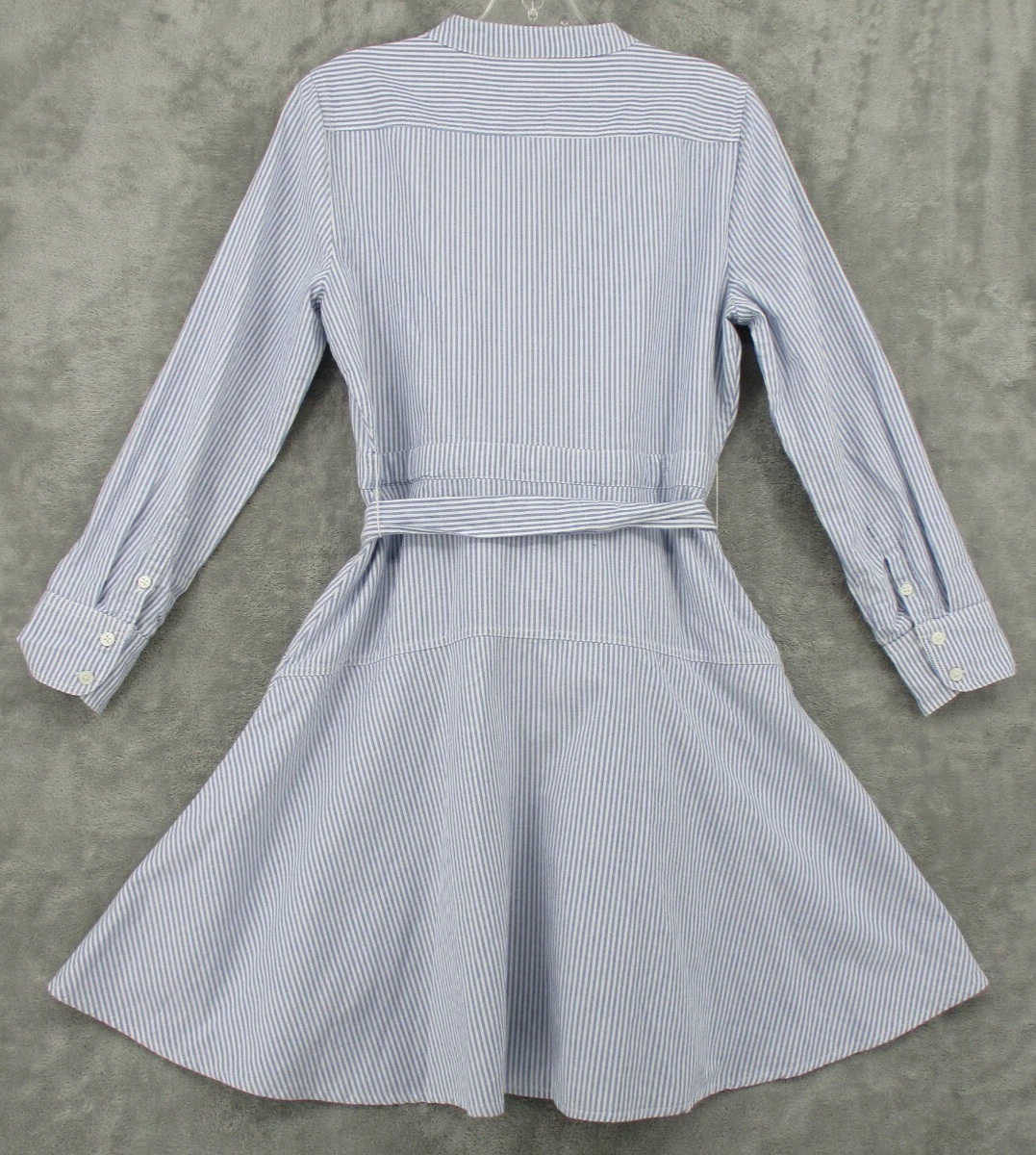 VETEMENTS J Crew Camicia Abito Donna 6 Petite Oxford Linea A Righe Nautica Cintura Preppy