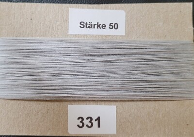 Nähgarn Amann Saba Garnstärke 50 extra Stark 100% Polyester 25 Meter Hellgrau