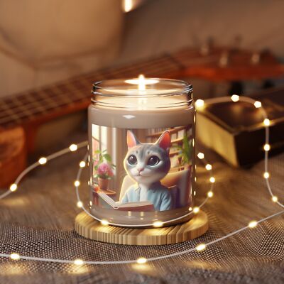 Whimsical Cat Scented Candle, Cute Pet Decor, Cozy Home Gift, Relaxation, Cat