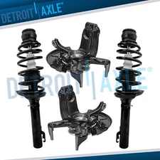 Front Knuckle Wheel Hubs Struts Coil Springs for 1999-2005 VW Beetle Golf Jetta