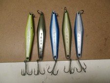 VINTAGE TUNA LURE ** TADY 4/0 Surface Iron Jig Set of 5 Early Nice SET!