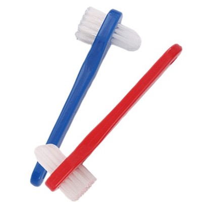 2Pcs Reusable Dental Brush for Partial Dentures Ergonomic Handle Practical