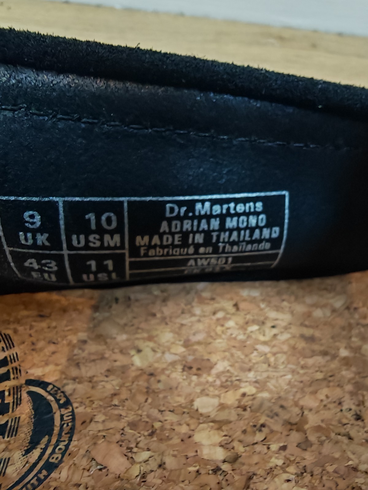 Dr. Martens Adrian Mono Tassel Loafers Black EH Suede UK 9 Men's Slip On image 9