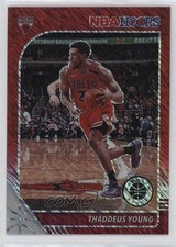 2019 Panini NBA Hoops Premium Stock Red Shimmer Prizm 69/88 Thaddeus Young 6k2