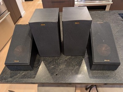 Klipsch RP-500SA & R-15M Surround Sound Home Theater Speakers (4 Total)