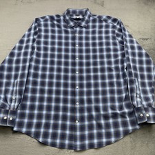 Peter Millar Summer Comfort Shirt Mens XL Performance Stretch Button Down Plaid