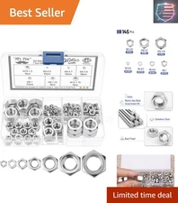 Hex Nut Assortment Kit - 145 Pcs, 7 Essential Sizes in Stainless Steel