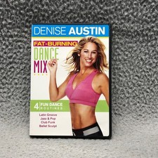 Denise Austin Fat-Burning Dance Mix DVD 2006 Fitness Workout 4 Dance Routines