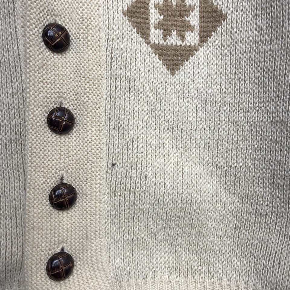 Vintage Pendleton Sweater Mens Small Aztec Cardigan 100% Virgin Wool Original - Image 4 of 4