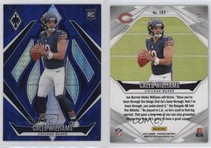 2024 Panini Phoenix Rookies Blue Hyper /70 Caleb Williams #151 Rookie RC