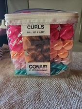 Conair Soft Foam Cushion Hair Rollers Curlers Self Grip Assorted Sizes. 48 Pack