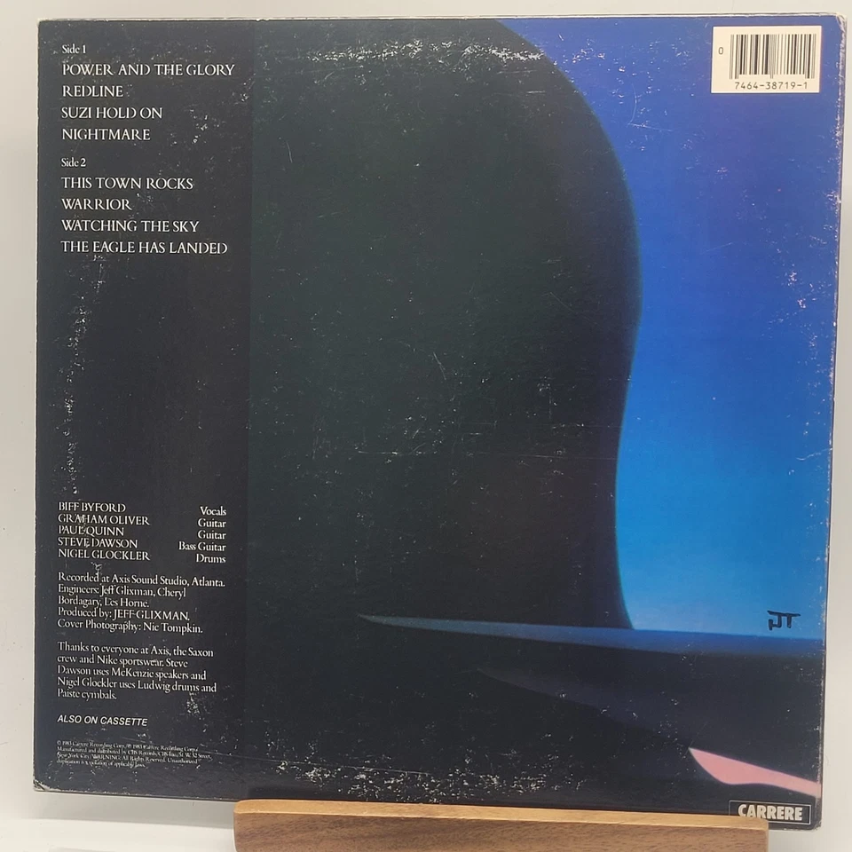 Saxon Power & And The Glory Hair Metal Record Album Vinyl LP - Image 4 of 4