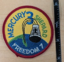 Vintage NASA Mercury 3 Freedom 7 Patch Alan Shepard Mission Round 3” Sew-On
