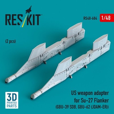 ResKit RS48-0604 - 1:48 US weapon adapter for Su-27 Flanker (2 pcs) (GBU-39 SDB,