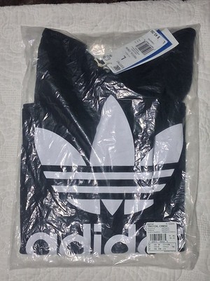 adidas Originals Unisex Child Trefoil Crew Sweater - Black/White, US L