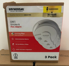 3-Pack Hardwired  10-Year Battery Backup Smoke Detector with Ionization Senso