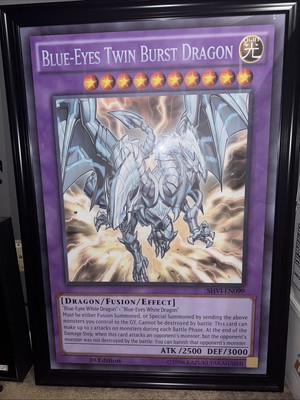 YUGIOH GIANT PRIZE CARD! BLUE EYES TWIN BURST DRAGON (27X40”) | eBay
