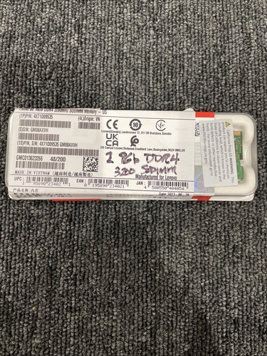 Lenovo Thinkpad 16GB DDR4-3200 SoDIMM Memory Gen 2 Module 4X71D09535 - Picture 1 of 5