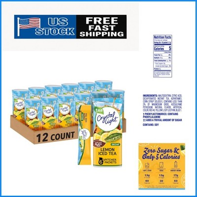 Zero-Calorie Decaf Lemon Iced Tea Mix - 72 Servings in Convenient Pitcher Packs