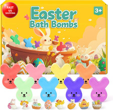 Easter Egg Bath Bombs for Kids with Surprise Inside, 8 Pack Teen Easter Basket S
