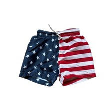 Old Navy Swim Trunks Kids Red White Blue Excellent Stars Stripes SIZE 12-18M