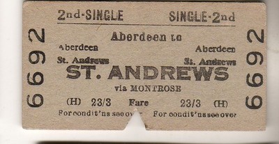 Bahnticket BRB(H) Aberdeen - St Andrews